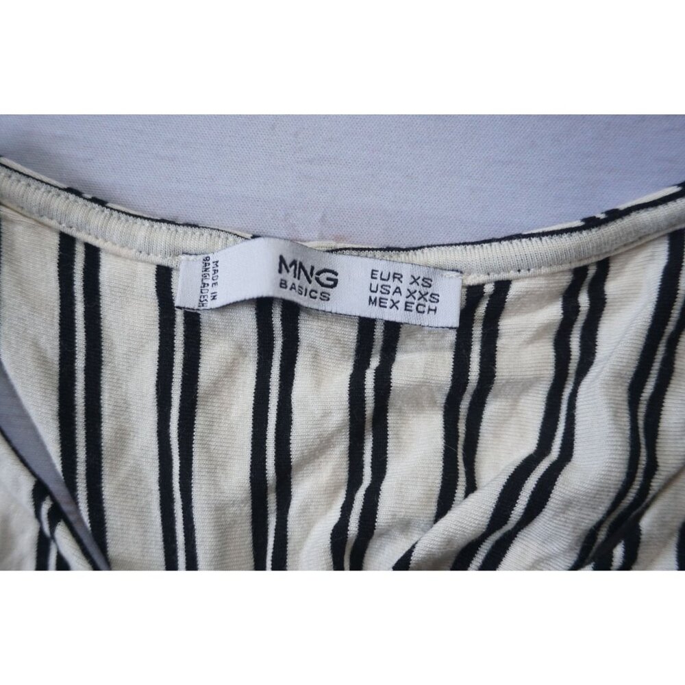 MNG Womens Black/White Maxi Dress – Size XS - Picture 2 of 8